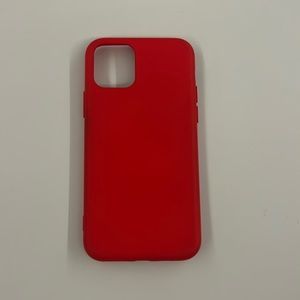 iphone 11 basic red phone case